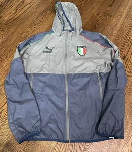 Puma Italia FIGC Soccer Full Zip Windbreaker Jacket Men's Medium 2014 - Picture 1 of 7