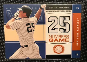 2003 Fleer Patch Works Jason Giambi Jersey Game-Worn pinstripe Yankees JG-NG - Picture 1 of 2