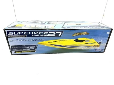 Aquacraft SUPERVEE 27 Brushless Electric Boat With Controller In Box NEW Yellow - Image 1 of 4