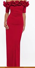 XSCAPE Women's Red Ruffled Off-The-Shoulder Gown Dress - 2 Petite