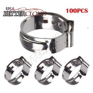 100 PIECES 1/2" STAINLESS STEEL PEX CINCH CLAMPS - Picture 1 of 6