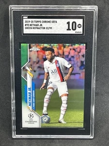 2019 Topps Chrome UCL Neymar Jr #/99 SGC 10 Green - Bild 1 von 2