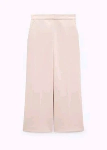 Zara Women’s Straight Cut Cropped Culottes beige Women's size L - Picture 1 of 3