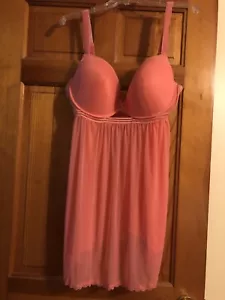 daisy fuentes Damen Babydoll, Pfirsich, gepolsterter BH, top 20" lang vom BH - Bild 1 von 10