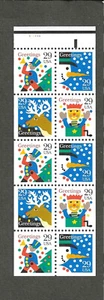 #2798a 29c HAPPY HOLIDAYS ISSUE BOOKLET PANE OF 10 UNFOLDED - Picture 1 of 1