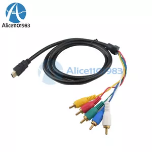 HDMI Stecker auf 5-RCA Audio Video AV Component Kabel Konverter Adapter HDTV - Bild 1 von 4