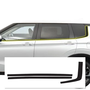 Fits Mitsubishi Outlander 22-24 Side Window Chrome Delete Decal Blackout Vinyl - Picture 1 of 6