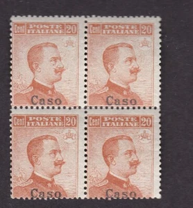 Italy Aegean Dodecanese Islands CASO 20c no watermark block 4 UM MNH ** - Picture 1 of 2