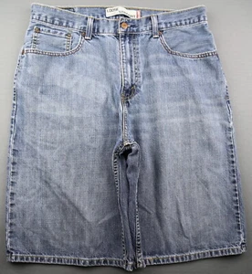 Pantaloncini jeans uomo Levi's 569 2010 larghi dritti lavaggio medio taglia 34 - Foto 1 di 8