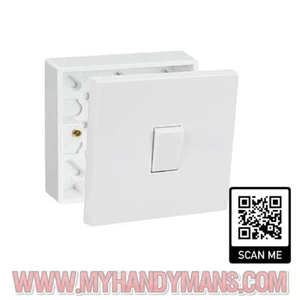 Interruptor de luz de 1 banda 1 vía o 2 vías plástico blanco 10A interruptor de pared con caja trasera - Imagen 1 de 1