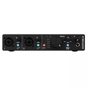 Arturia MiniFuse 2 2-In/2-Out USB-C Audio Interface, 2x XLR Combo Inputs, Black - Picture 1 of 3