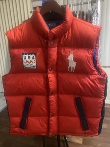 2010 Polo by Ralph Lauren USA Olympic Team Sleeveless Puffer Coat/Jacket Size L - Picture 1 of 16