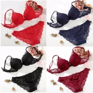 Sexy Spitzenstickerei Super Push Up gepolsterter BH-Sets Damenunterwäsche ABC - Bild 1 von 16