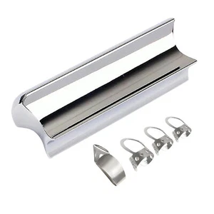 Guitar Slide Tone Bar Stainless Steel Electric Guitar Slide with 4 Metal Pick - Picture 1 of 14