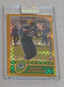 2003 Topps Chrome NFL Card XFRACTOR 76/101 GOLD Uncirculated KENNY PETERSON RC