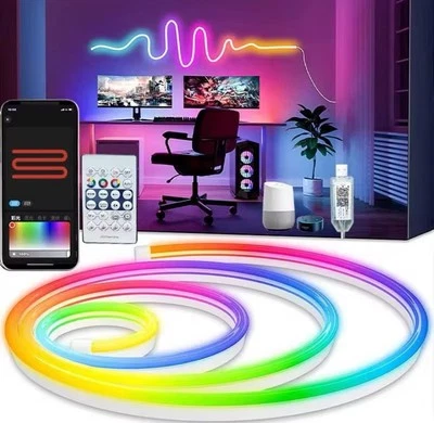 3M LED Neon Strip Light RGB Night Light Bluetooth Flexible USB Plug In Kids - Image 1 of 4