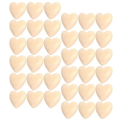  50pcs unvollendete DIY -Holzperlen dekorative Herzperlen Valentinstag - Bild 1 von 4