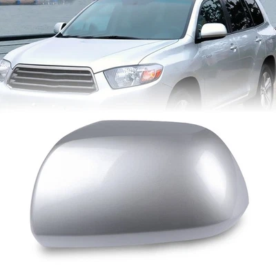 Cubierta de tapa de espejo retrovisor lateral izquierdo del conductor plateada para Toyota Highlander 2008-12 2013 Foto 1 de 4
