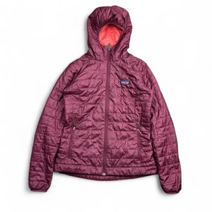 Patagonia Nano Puff Jacket Womens Small Purple Insulated Puffer Primaloft Hooded - Picture 1 of 12