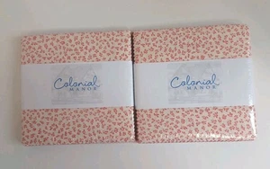 Lot Of 2 Charm Pack Fabric Colonial Manor 42 100% Cotton 5" Squares Assorted Red - Picture 1 of 2