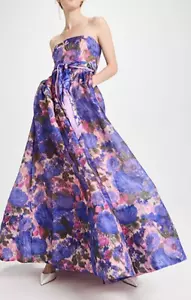 ZIMMERMANN High Tide floral-print strapless dress size 1 - Picture 1 of 7