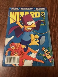 WIZARD MAGAZINE #28 THE SIMPSONS BARTMAN 1993 WIZARD FOLD OUT COVER - Picture 1 of 3