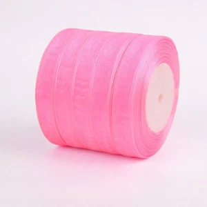 5 Rolls 1.5cm Wide Transparent Yarn Ribbon DIY Gift Decor Mesh Ribbon Multi Chic - Picture 1 of 20
