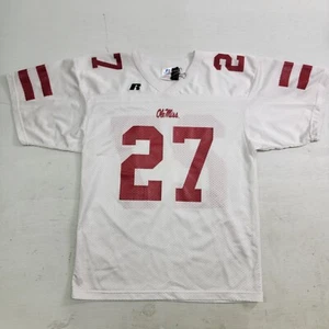 Vintage Russell Athletic OLE MISS Football White / Away #27 Jersey Youth Boys L - Bild 1 von 8