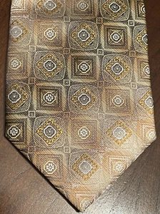Pierre Cardin Gold Black Hand Made 100% Polyester Men’s Neck Tie Made In China - Picture 1 of 9