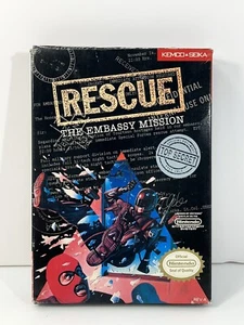 Rescue The Embassy Mission Nintendo NES Game Box Inserts Poster [ No Manual ] - Picture 1 of 19