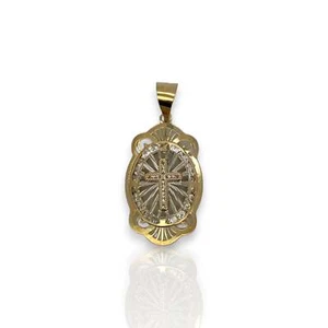 Cross Jesus - 10K Yellow Gold - Picture 1 of 2