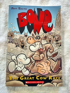 Bone: The Great Cow Race. Scholastic Books. 132 Pages. - Imagen 1 de 7