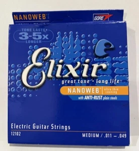 Elixir® 12102 Electric Strings with NANOWEB® Coating, Medium (.011-.049) - Picture 1 of 10