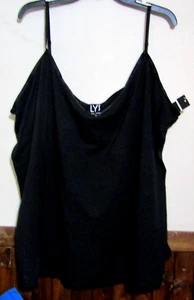 LYS LOVE YOUR STYLE LOVE YOUR SIZE PLUS WOMANS 3X BLACK SUMMER TANK TOP NWT - Picture 1 of 1