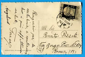ITALY - 1920 FIUME - GOVERNO PROVVISORIO c.25 su cartolina (21-0068-15) - Picture 1 of 2