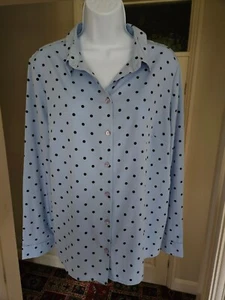 New Look pale blue spotted top size 18 - Picture 1 of 3