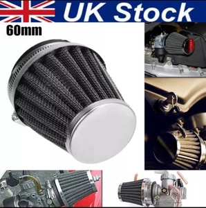 Luftfilter Pod 60mm Universal Honda Yamaha Kawasaki etc Motorrad NEU mit Ring - Bild 1 von 9