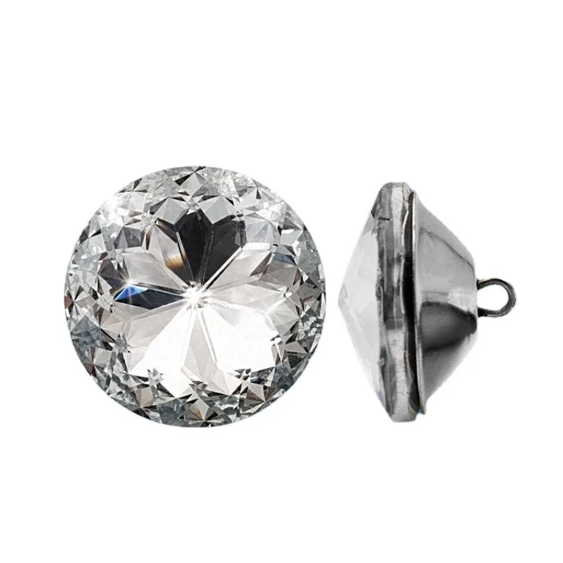 10x Glitter Glass Crystal Buttons Sewing Button Decor for Upholstery DIY Shirt - Image 1 of 4