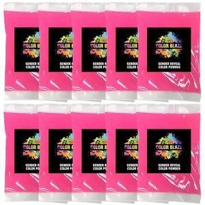 Color Blaze Gender Reveal Powder Packets - Blue - Set of 10, Baby Party, Boy - Picture 1 of 9