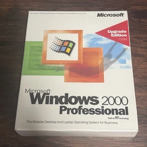 Microsoft Windows 2000 Professional Upgrade Edition Big Box New Sealed - Picture 1 of 12