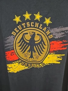 Gildan Deutschland Fussball Dark Blue Long Sleeve T Shirt Size 2XL - Picture 1 of 6