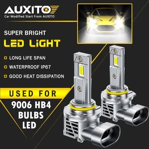 9006 Led Headlight Bulbs Kit Hi Lo Beam Super Bright White 6500K 30000Lumens M6S - Picture 1 of 10
