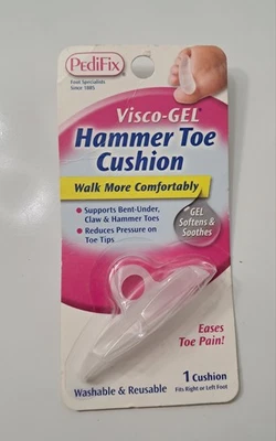 Pedifix Visco-Gel Hammer Toe Cushion Universal Size Washable Supports Toes 2014 - Image 1 of 2