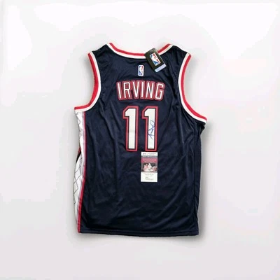 KYRIE IRVING SIGNED BROOKLYN NETS 75TH ANNIVERSARY JERSEY JSA (PROOF) - Image 1 of 4