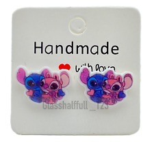 Stitch & and Angel Earrings Cute Stud Girls Earrings Birthday Gift Uk Disney