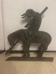 End Of The Trail Iron Sculpture 19x18 - Picture 1 of 6