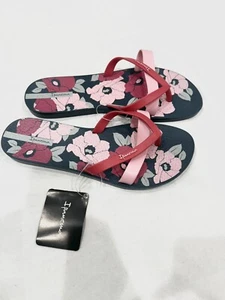 IPANEMA,  WOMEN'S  SANDAL,  KIRSILK IV,  FLIP FLOP,  COLOR BLUE/PINK, SIZE 5 - Picture 1 of 7