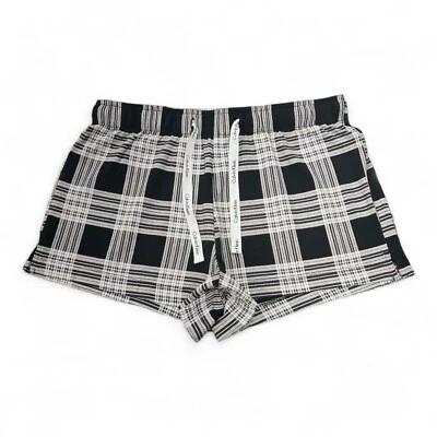 Pantalones cortos con cordón para mujer Calvin Klein en negro/blanco Foto 1 de 4