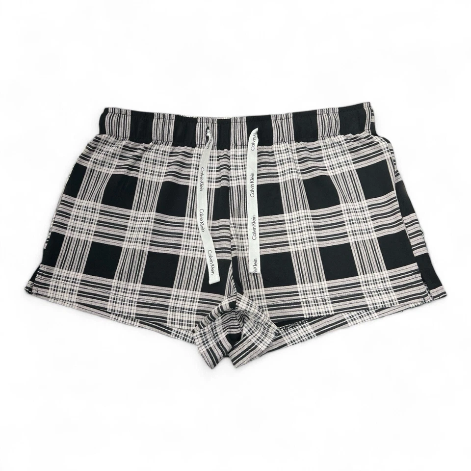 Pantalones cortos con cordón para mujer Calvin Klein en negro/blanco Foto 1 de 4