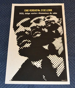 Póster original de la película 1977 serigrafía. Cine de Verdad. Lenin ruso 1925. Comunismo - Imagen 1 de 3